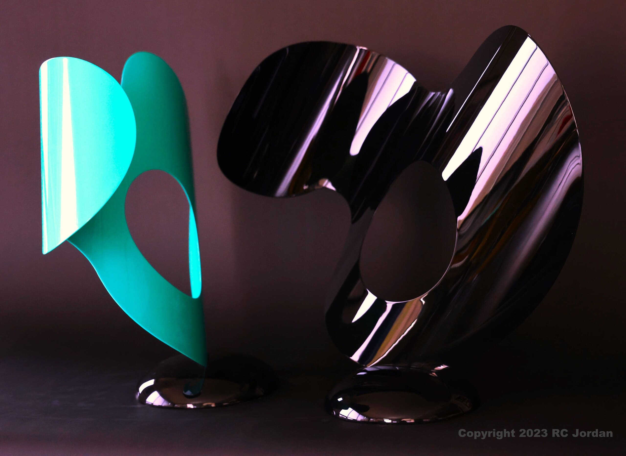 Dance I. Black & Teal. View A.